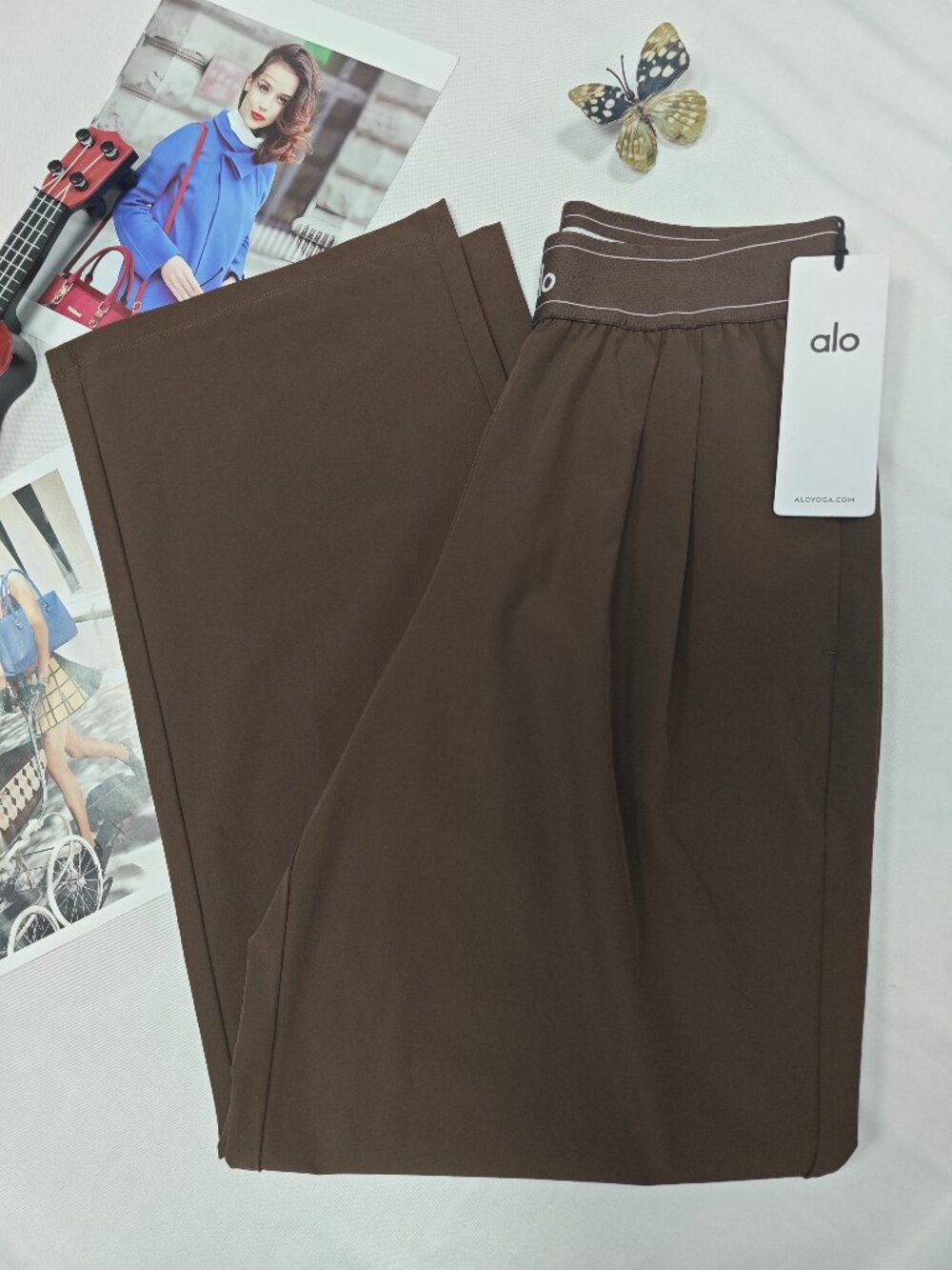 🥨Alo Yoga Espresso brown🤠Suit Up Trouser | Relaxed/Minimalist Pants NWT - Picture 6 of 8